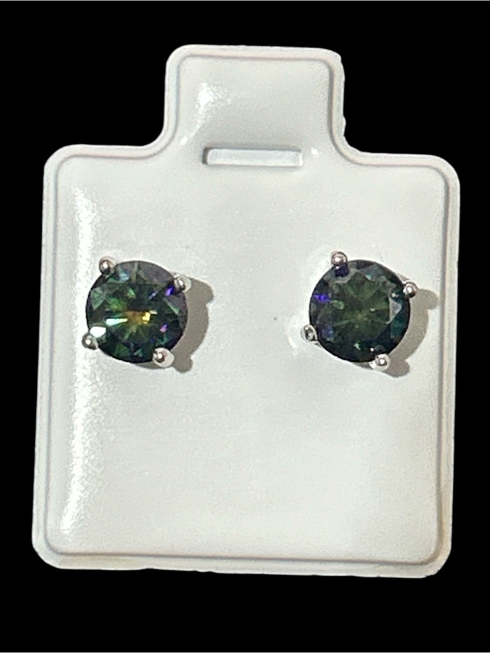 Round 6.0mm 1.6CT GRA certified Moissanite Stud Earrings
